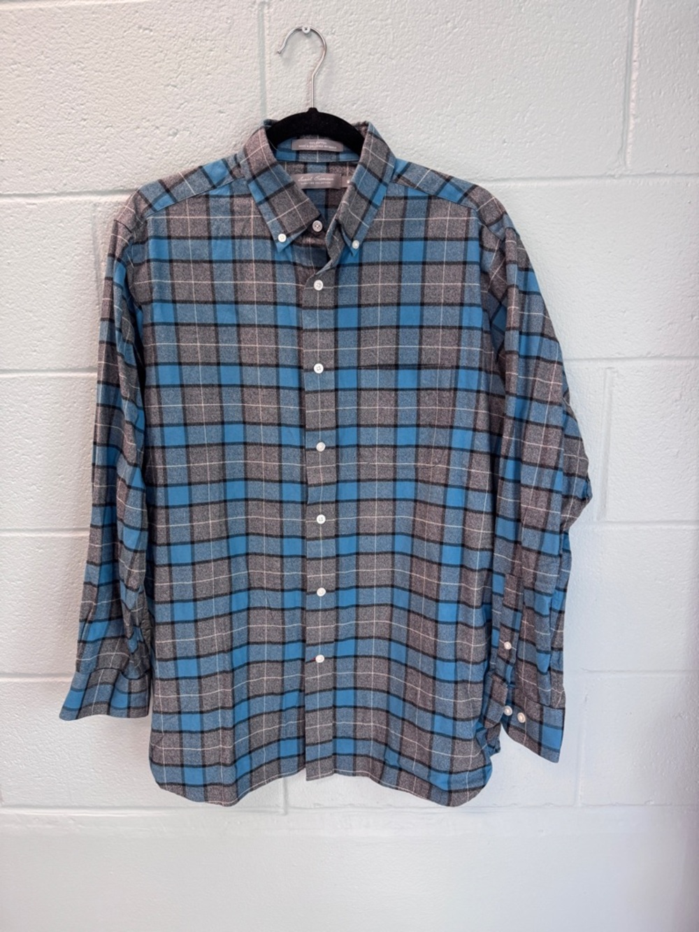Daniel Cremieux Blue and Gray Plaid Button-Down Shirt